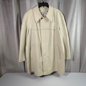 Vintage London Fog Maincoats Trench Coat Tan 46 Reg Raincoat Jacket
